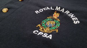 Royal Marines T-shirt Logo Embroidery By X3, Hull, UK