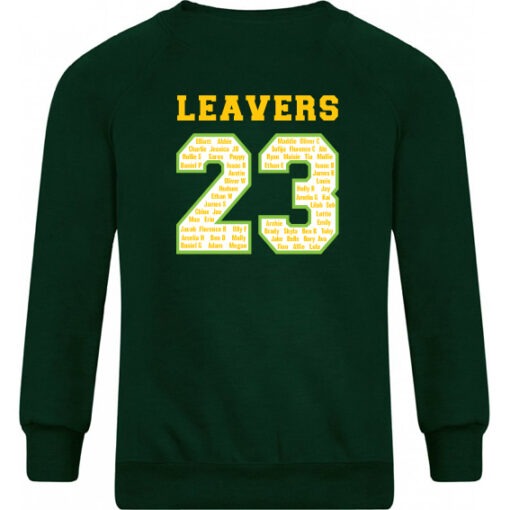 Acre Heads Primary School Leavers Sweatshirt (No Hood) with printed back and logo