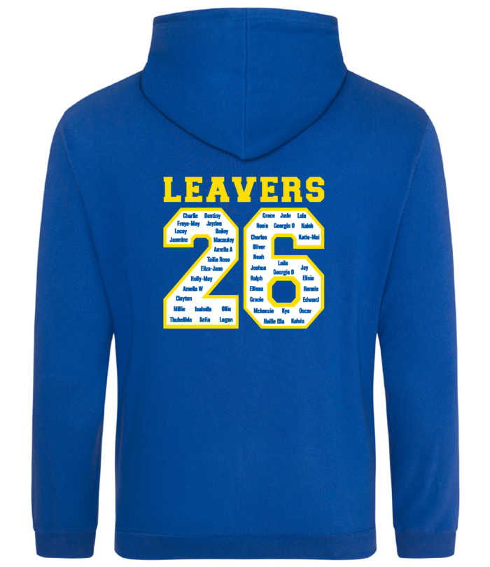Dorchester Primary Leavers Hoodie Adult Sizes 2026 - Without Name