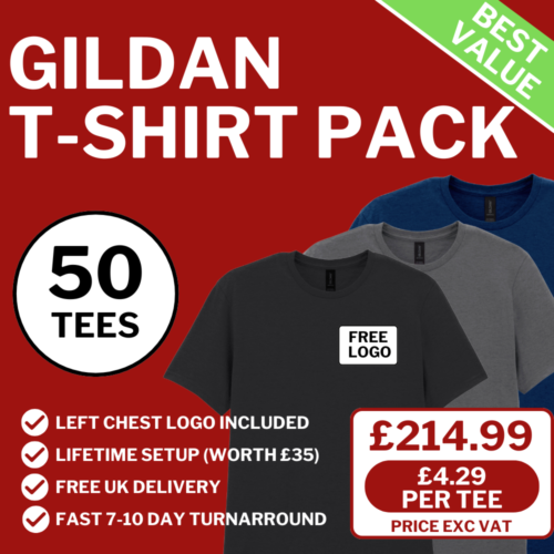 x50 Gildan Softstyle T-Shirt Pack