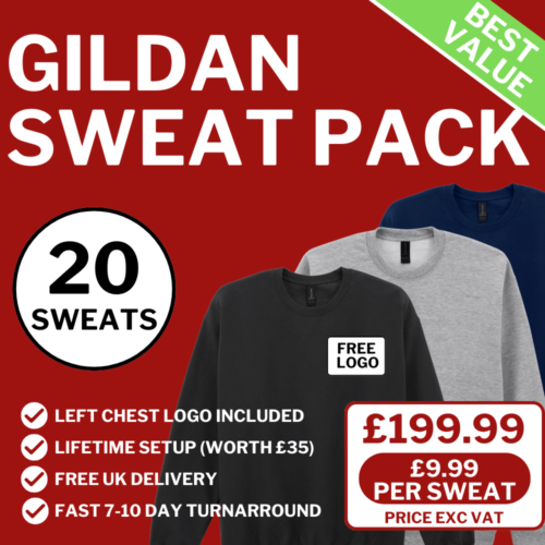 x20 Gildan Softstyle Sweatshirt Pack