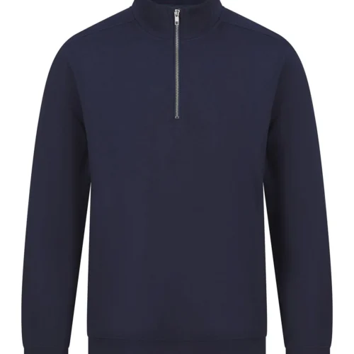 HB842 1/4 Zip Navy Sweatshirt - Crating Solutions