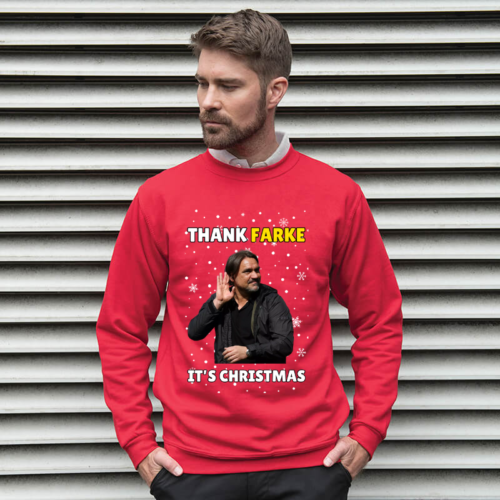 Thank Farke It's Christmas - Leeds United Christmas Jumper