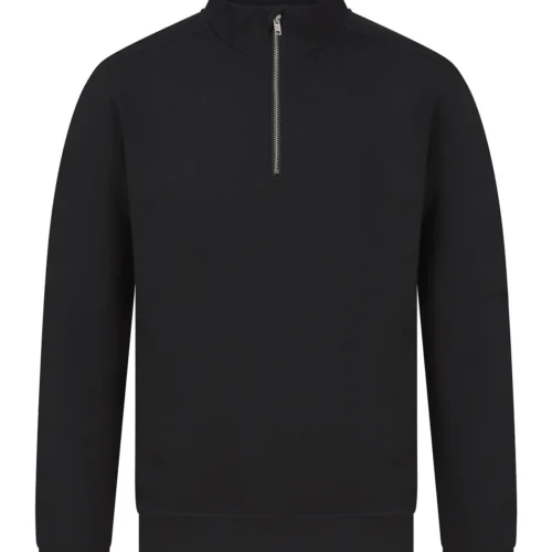 HB842 1/4 Zip Black Sweatshirt - Crating Solutions