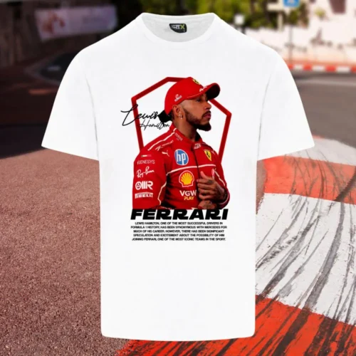 Lewis Hamilton Overalls Ferrari 2025 T-Shirt