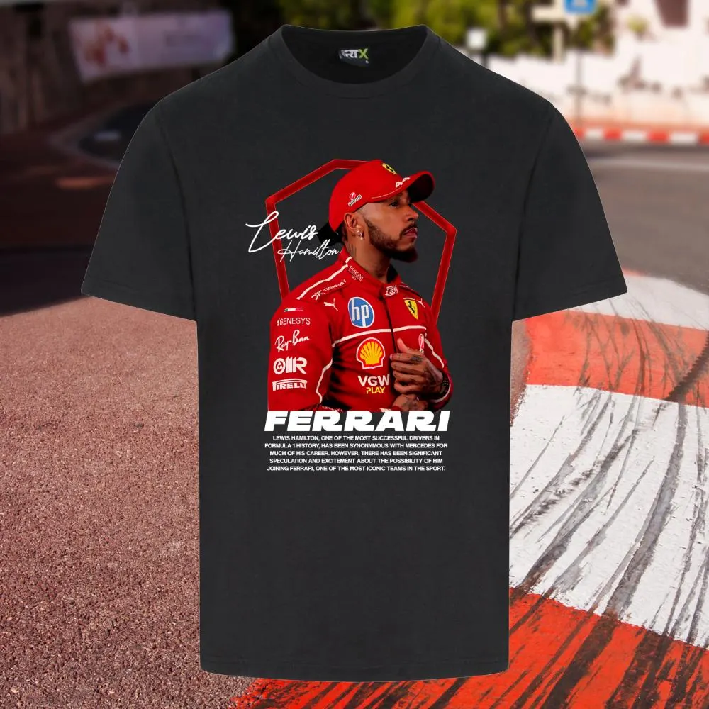 Lewis Hamilton Overalls Ferrari 2025 T-Shirt - Image 3