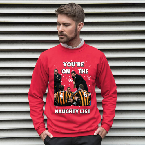 You're on the Naughty List - Phil Brown Hull City Christmas Jumper