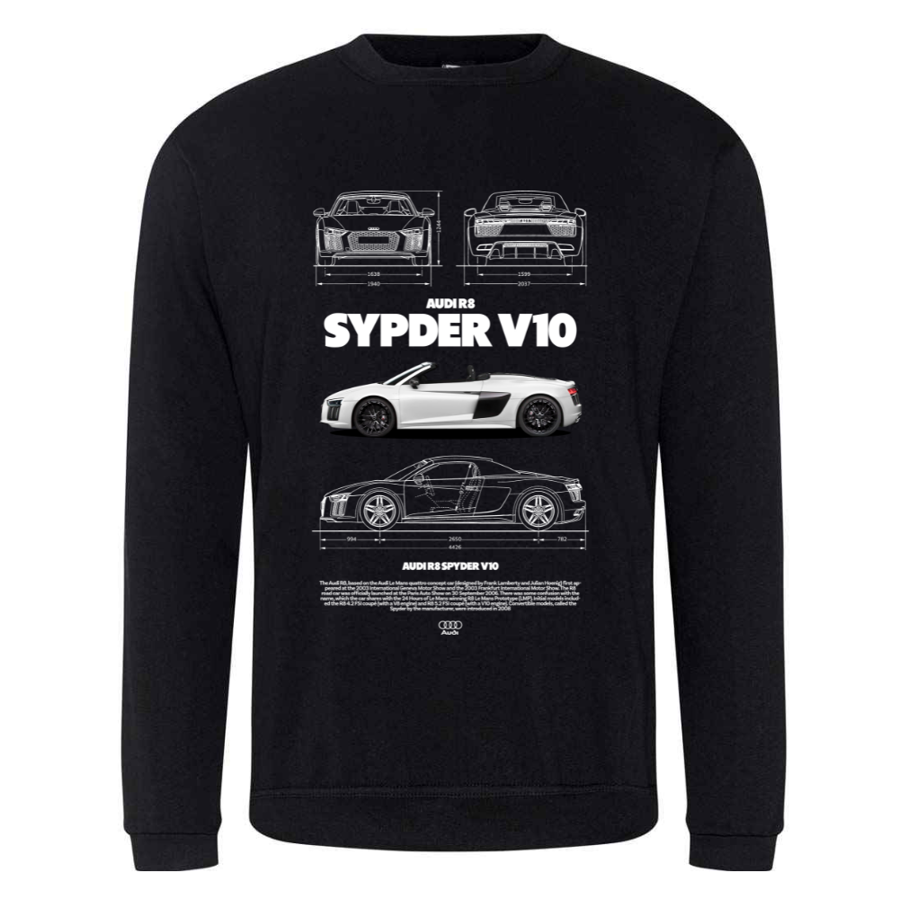 Audi R8 V10 T-Shirt, Sweatshirt, Hoodie - Image 5