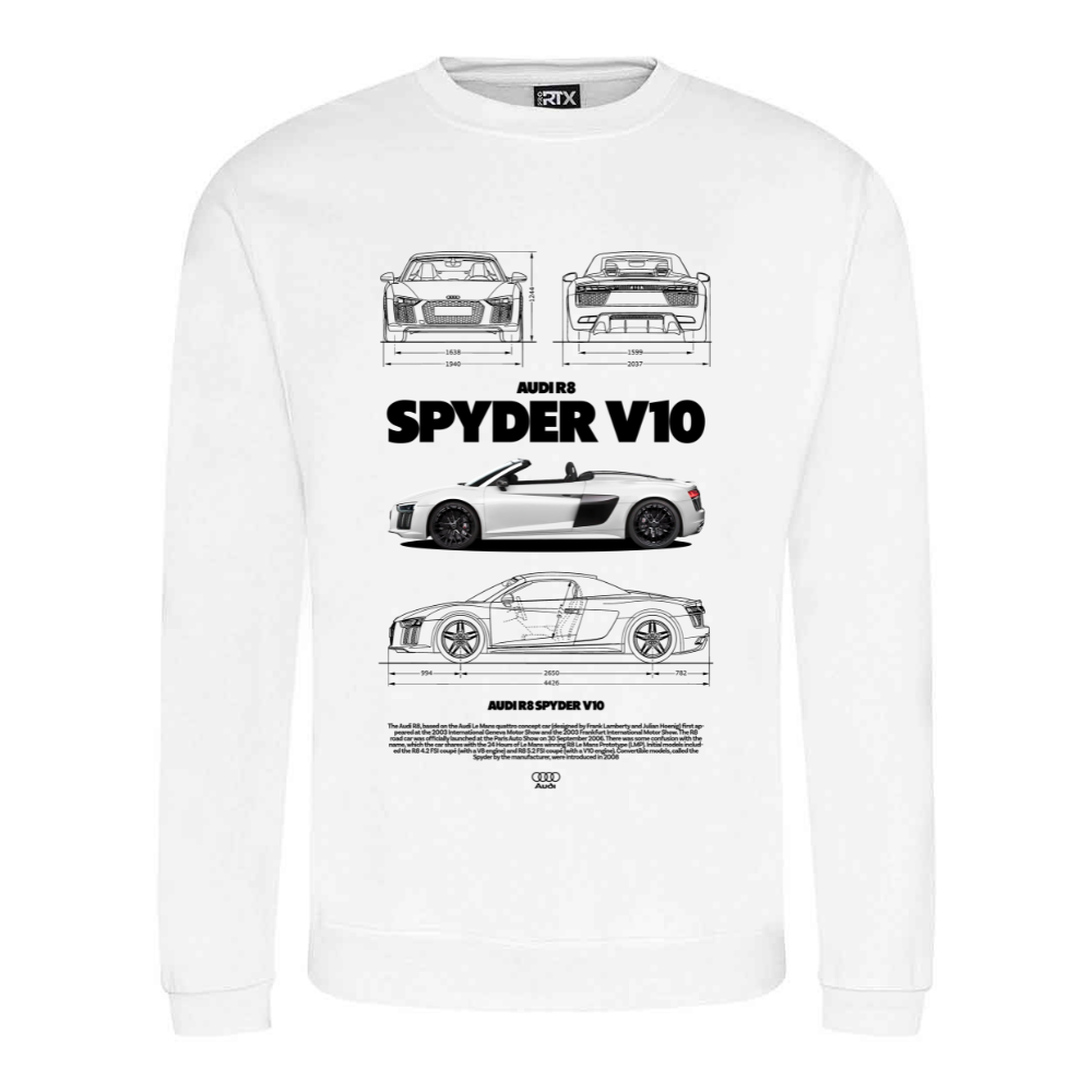 Audi R8 V10 T-Shirt, Sweatshirt, Hoodie - Image 6