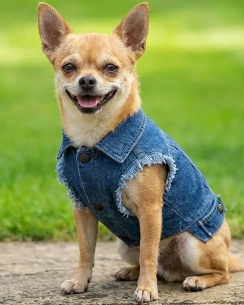 The Custom Logo Personalised Dog Denim Jacket - Image 3