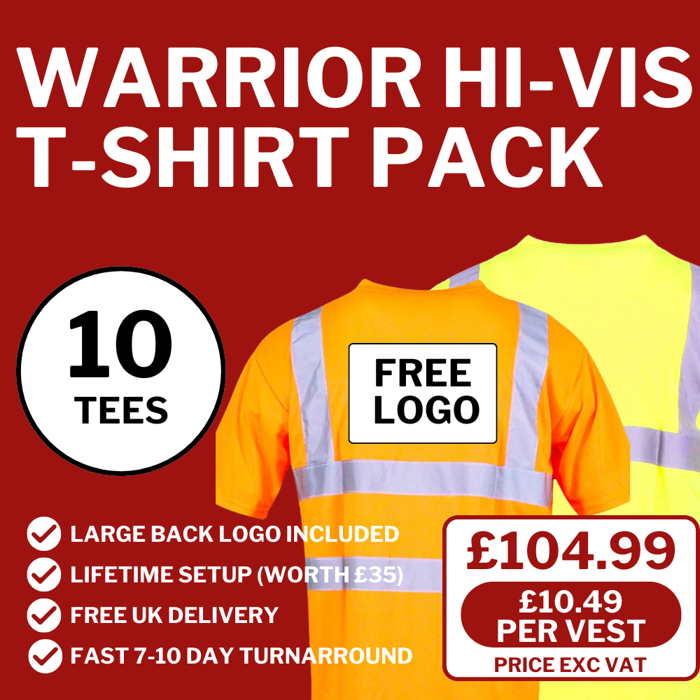 x10 Warrior Hi-Vis T-Shirt Pack