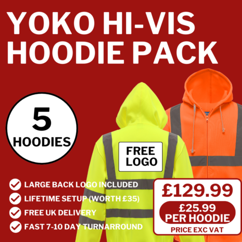 x5 Yoko Hi-Vis Hoodie Pack