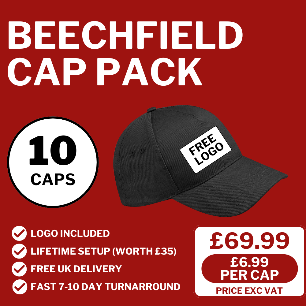 x10 Beechfield 5 Panel Cap Pack