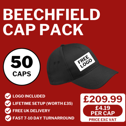 x50 Beechfield 5 Panel Cap Pack