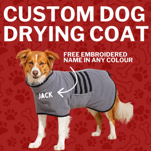 Personalised Microfibre Dog Drying Coat