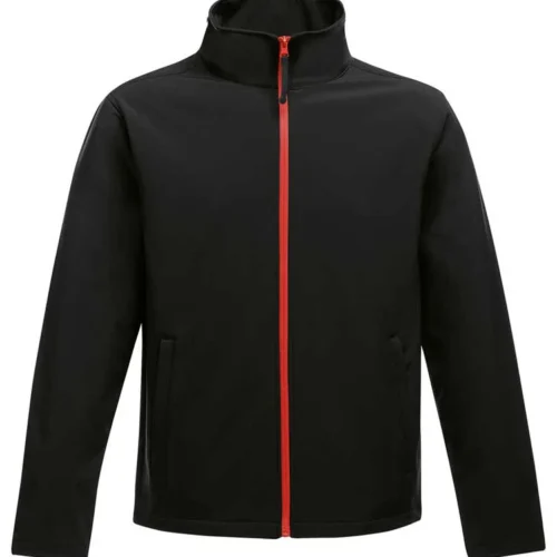 SN130 Black / Red Softshell Jacket - Horizon Coaches