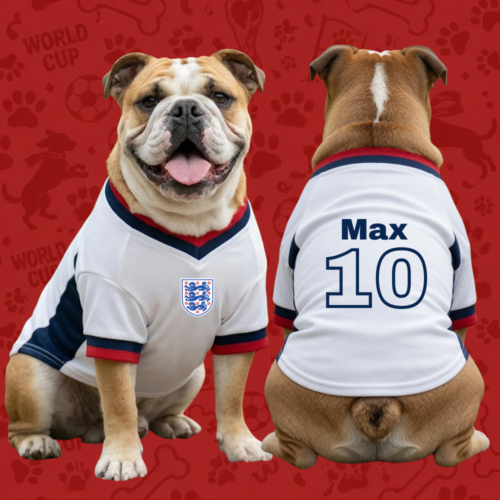 Personalised England Dog Football Shirt