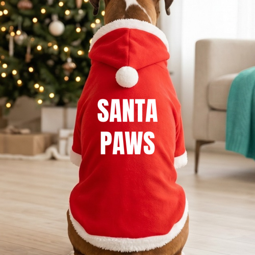 Santa Paws Personalised Santa Dog Hoodie